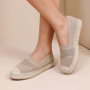 NEW110326 Beige Gehaakte Espadrilles Instappers