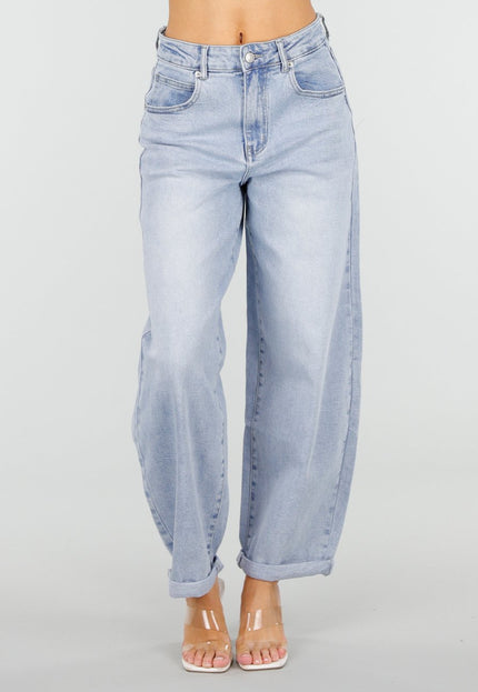 NEW110326 Lichtblauwe Barrel Jeans