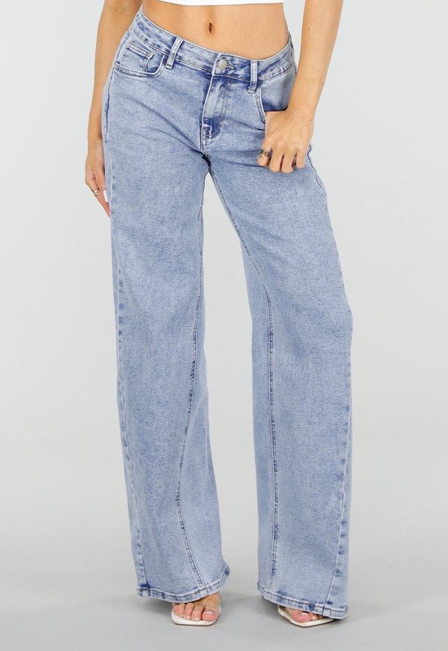 NEW110326 Lichtblauwe Wide Leg Jeans