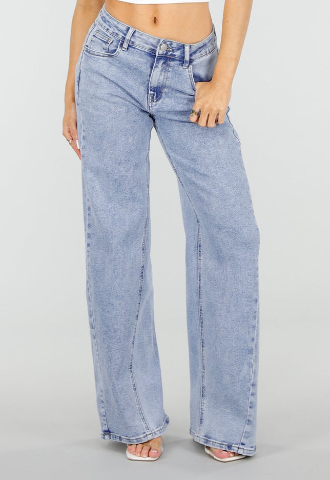 NEW110326 Lichtblauwe Wide Leg Jeans
