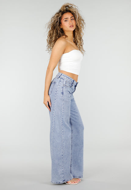 NEW110326 Lichtblauwe Wide Leg Jeans