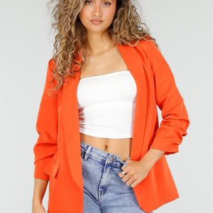NEW110326 Oranje Getailleerde Blazer