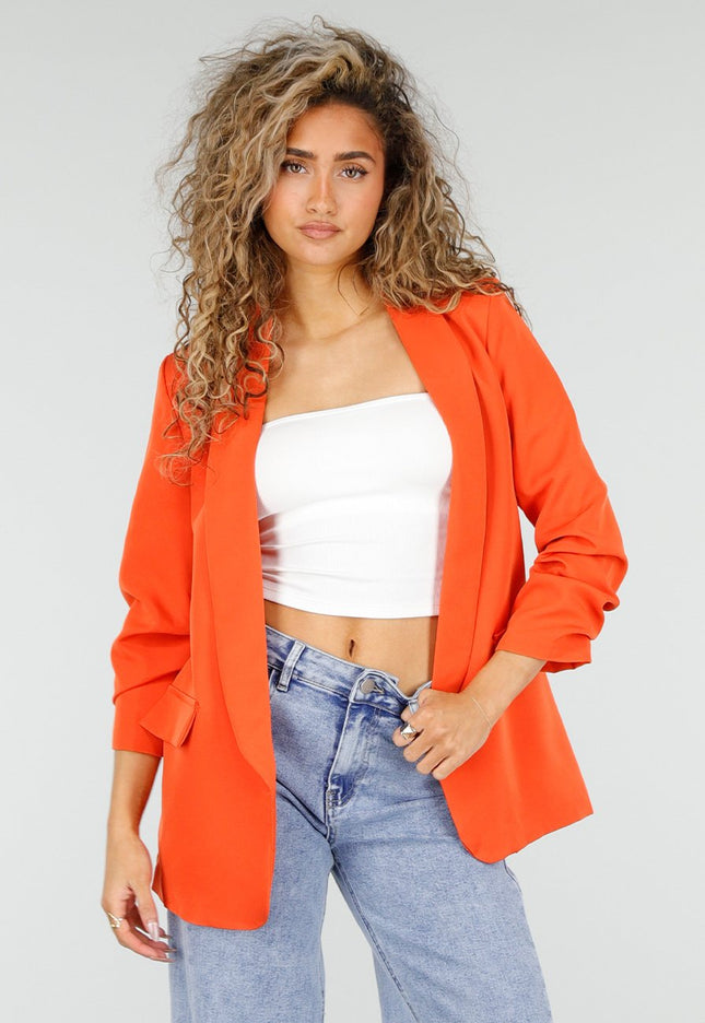 NEW110326 Oranje Getailleerde Blazer