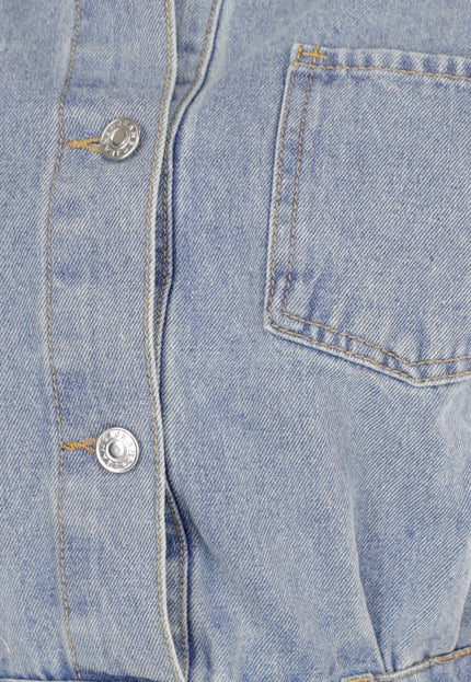 NEW210126 Blauwe Denim Playsuit