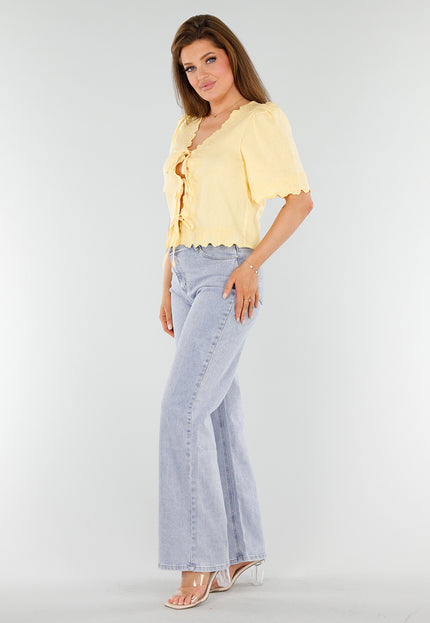 NEW110625 Butter Yellow Top met Striksluiting