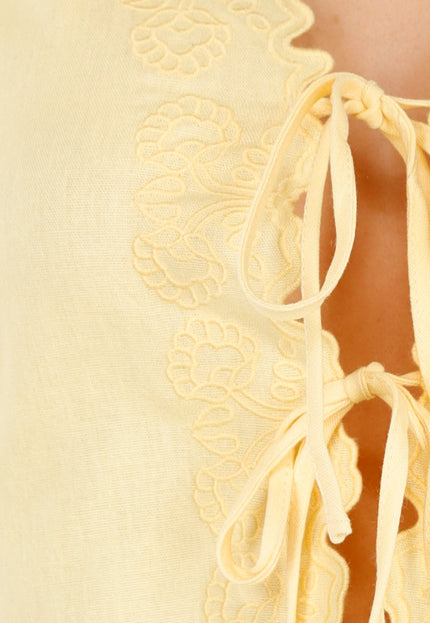 NEW110625 Butter Yellow Top met Striksluiting