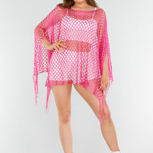NEW110625 Fuchsia Netstof Cover-Up