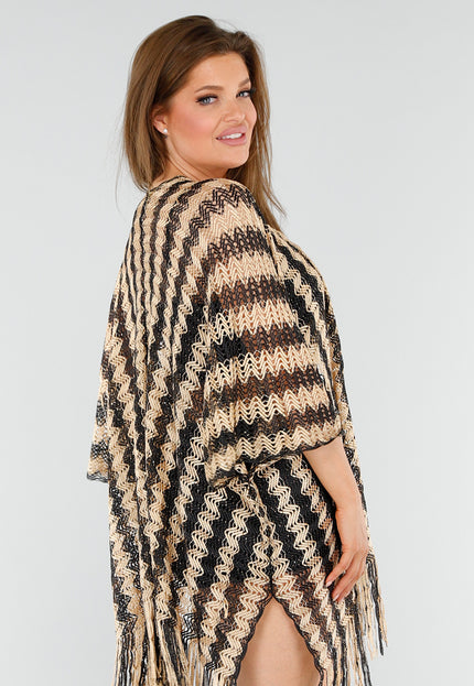 NEW110625 Goud-Zwarte Festival Kimono