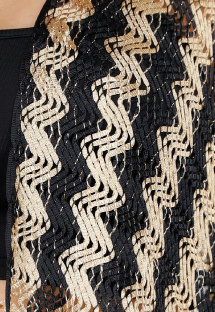 NEW110625 Goud-Zwarte Festival Kimono