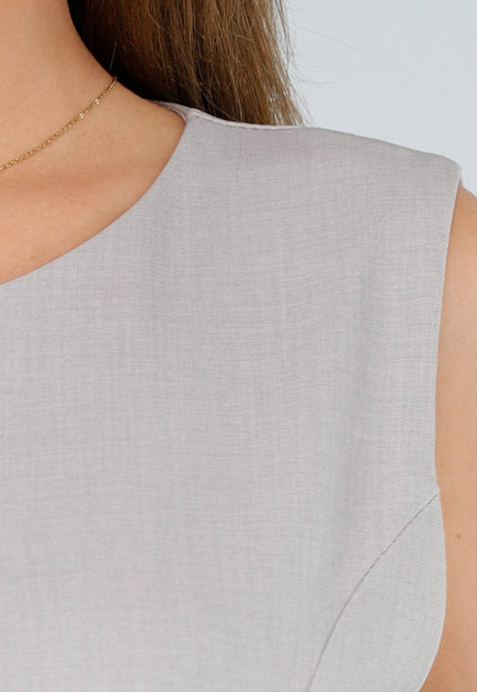 NEW110625 Grijze Set met Top en Wijde Broek