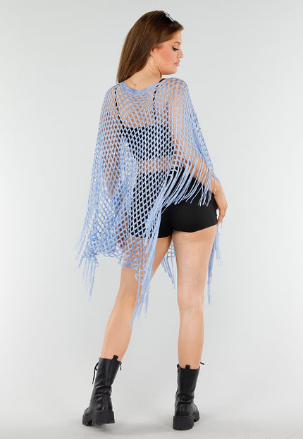 NEW110625 Lichtblauwe Fishnet Cover-Up