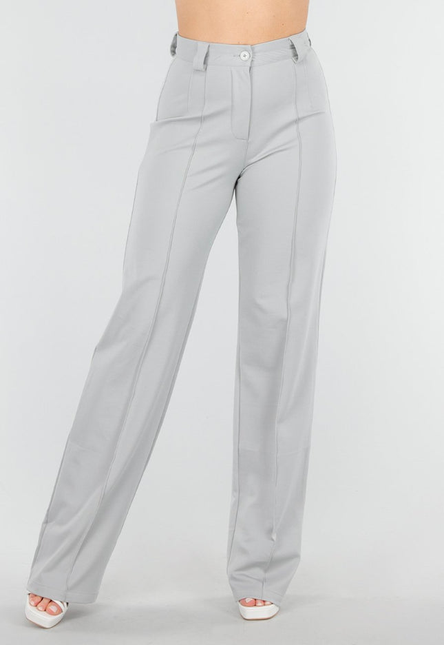 NEW110625 Lichtgrijze Tall Elastische Pantalon