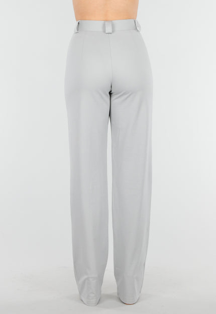 NEW110625 Lichtgrijze Tall Elastische Pantalon