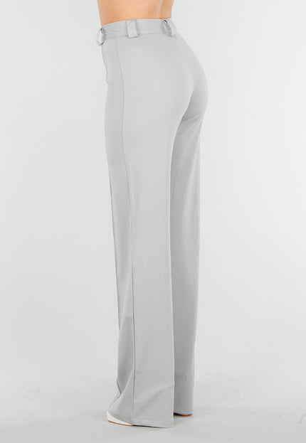 NEW110625 Lichtgrijze Tall Elastische Pantalon