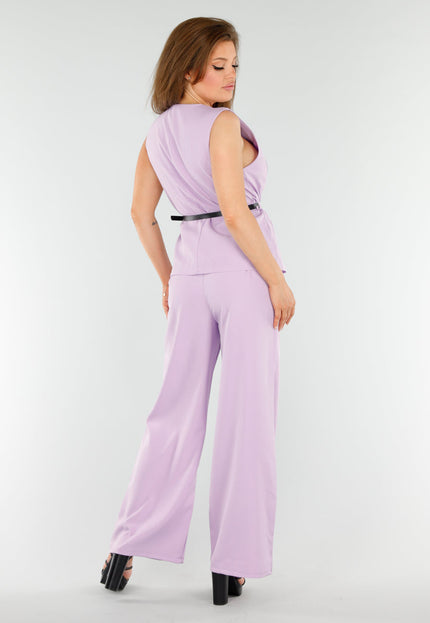 NEW110625 Lila Set met Wijde Broek
