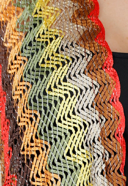 NEW110625 Multicolor Kimono met Franjes