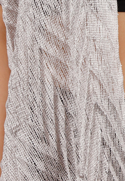 NEW110625 Taupe Cover-Up met Franjes