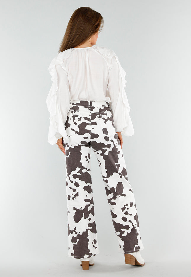 NEW110625 Witte Blouse met Ruches