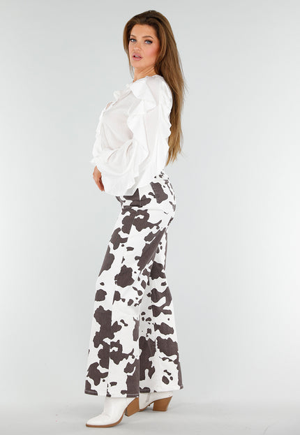 NEW110625 Witte Blouse met Ruches