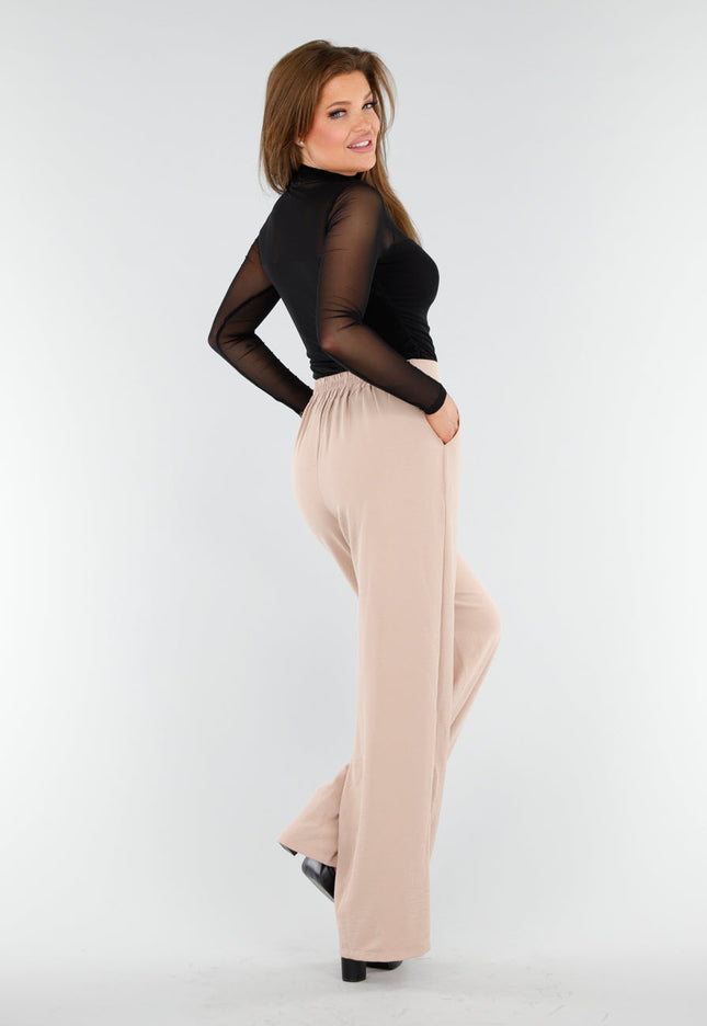 NEW110625 Zwarte Mesh Top Met Hoge Hals