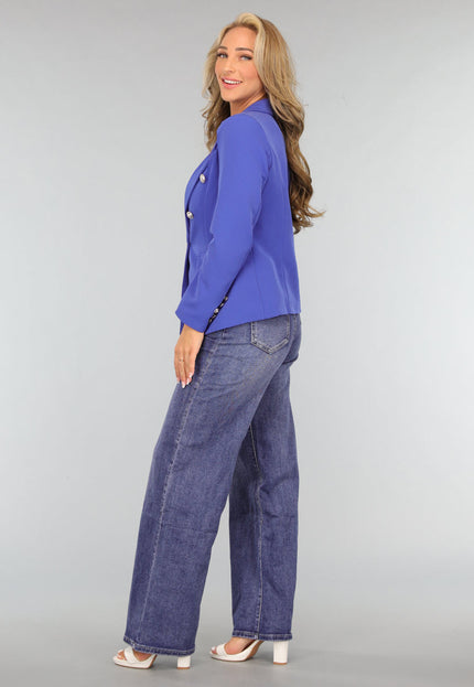 OP=OP.08.S Blazer met Knopen in Royaal Blauw