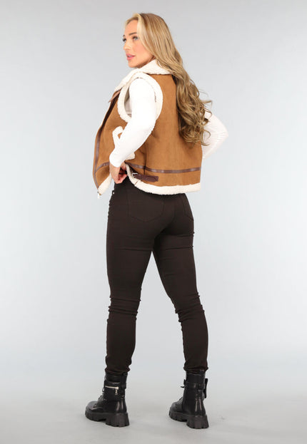 NEW1109 Donkerbruine Skinny Jeans