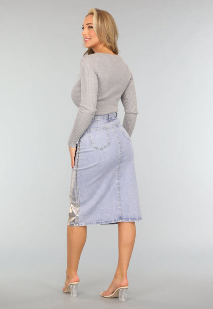 OP=OP.AV.09 Grijze Lange Mouwen Top met Cutouts