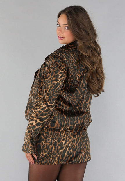 NEW1112 Panterprint Blazer met Zakken