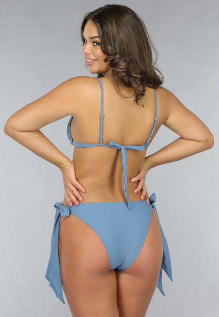 NEW120225 Verstelbaar As Blauw Bikinibroekje met Strikjes