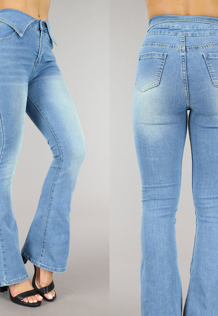 OP=OP.02.NL Blauwe Flared Jeans