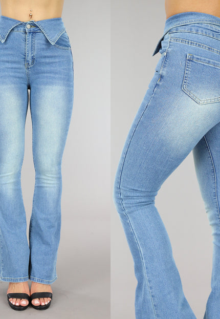 OP=OP.02.NL Blauwe Flared Jeans