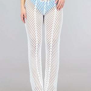 NEW1204 Witte Gehaakte Strandbroek