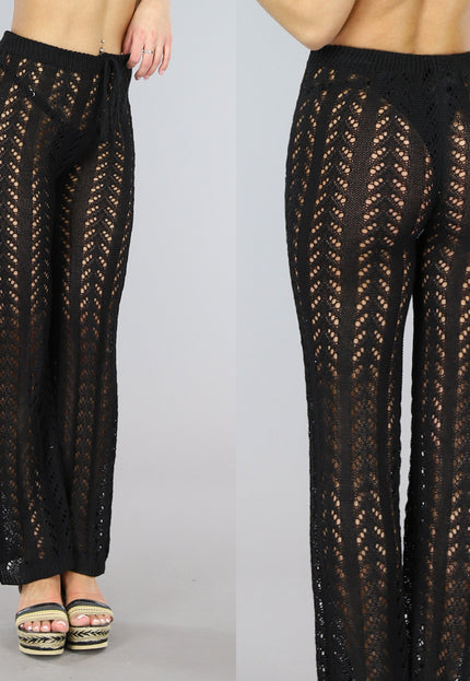 OP=OP.50.NL Zwarte Gehaakte Broek