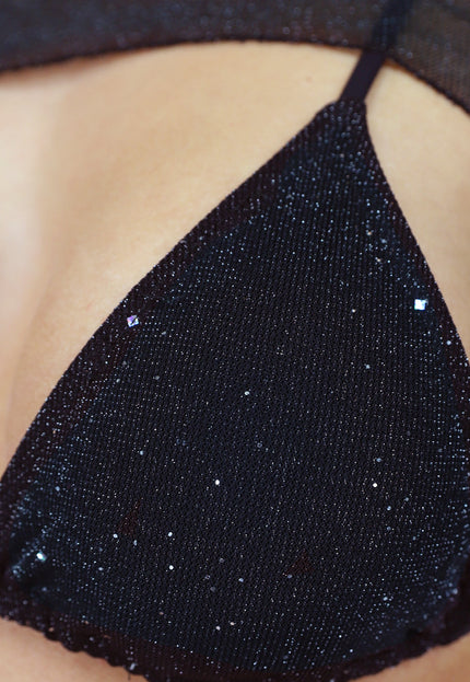 NEW1204 Zwarte Glamour Bikini set