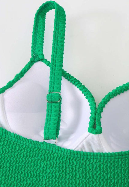 NEW1206 Groen Maximizer Badpak met Wavy Patroon