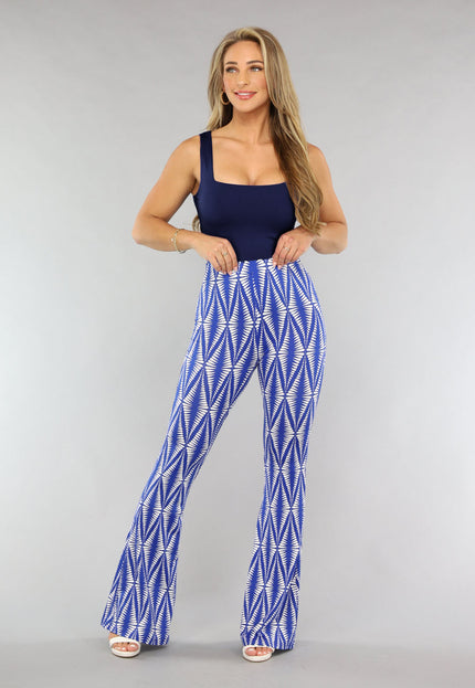 NEW1206 Navy Blauwe Top van Stretch Stof