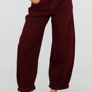 NEW120826 Bordeaux Barrel Jeans
