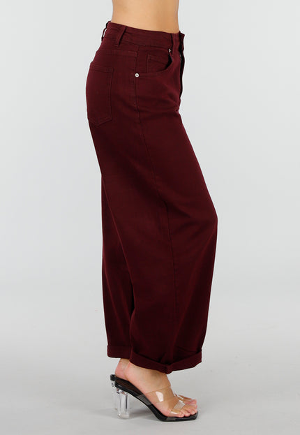 NEW120826 Bordeaux Barrel Jeans