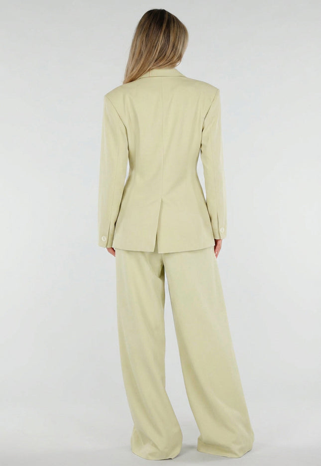 NEW120826 Pistache Double Breasted Blazer