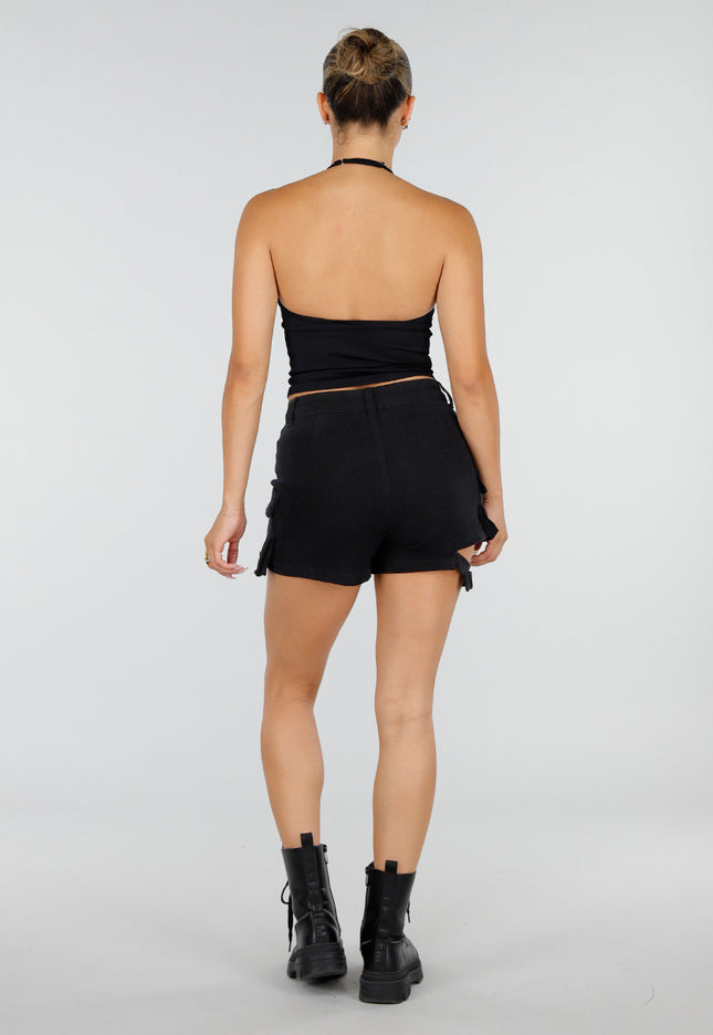 NEW120826 Zwarte Halter Sport Top met Pads