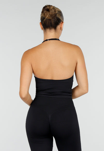NEW120826 Zwarte Sportset met Flared Legging