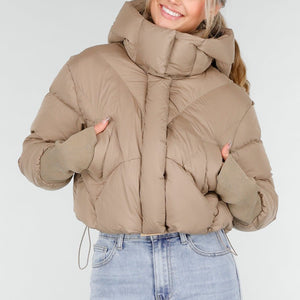 NEW121125 Beige Puffer Jas