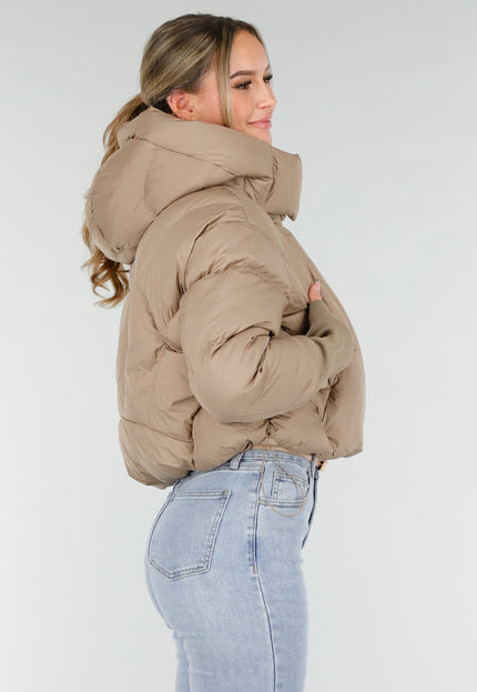 NEW121125 Beige Puffer Jas