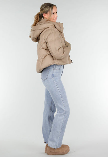 NEW121125 Beige Puffer Jas