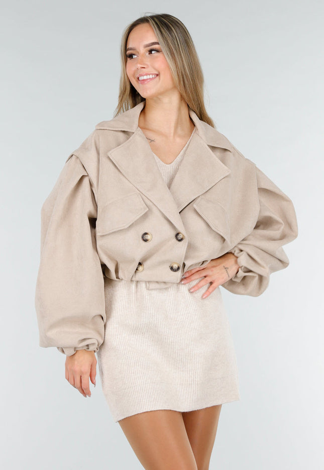 NEW121125 Beige Suède Look Jasje