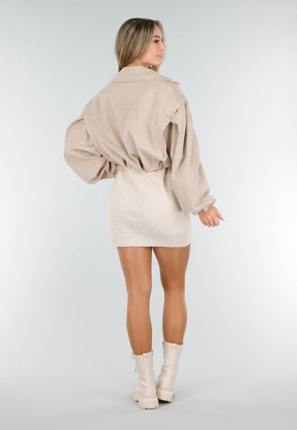 NEW121125 Beige Suède Look Jasje