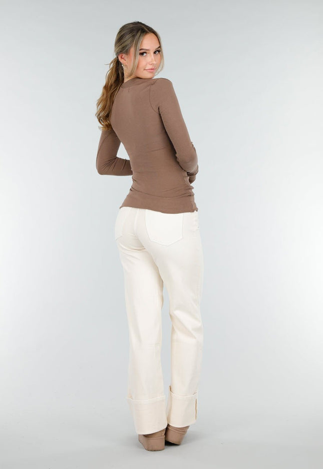 NEW121125 Bruine Asymmetrische Top