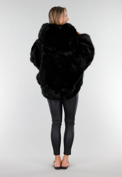 NEW121125 Bruine Faux Fur Jas