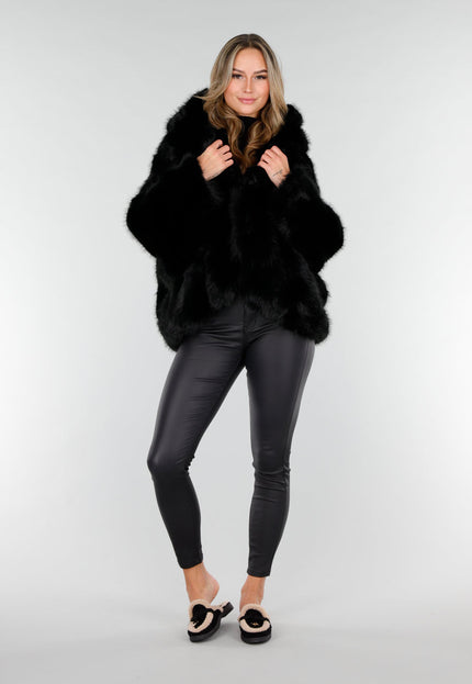 NEW121125 Bruine Faux Fur Jas