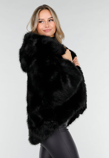 NEW121125 Bruine Faux Fur Jas